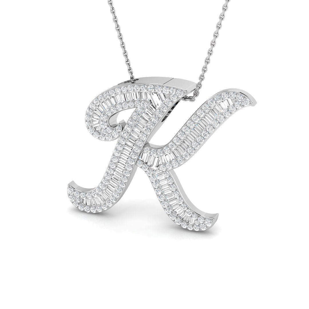 9ct White Gold 1.72ct G SI2 Diamond Pendant