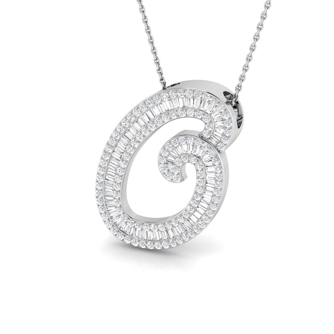9ct White Gold 1.35ct G SI2 Diamond Pendant