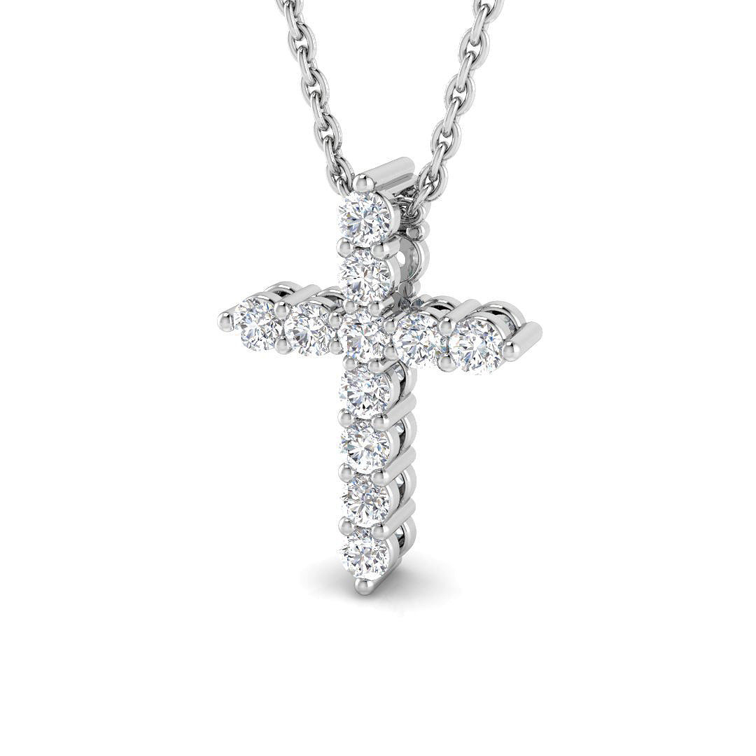 9ct White Gold 0.25ct Laboratory Grown CVD Pendant