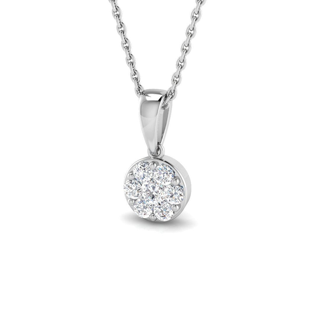 9ct White Gold 0.25ct G SI2 Diamond Pendant