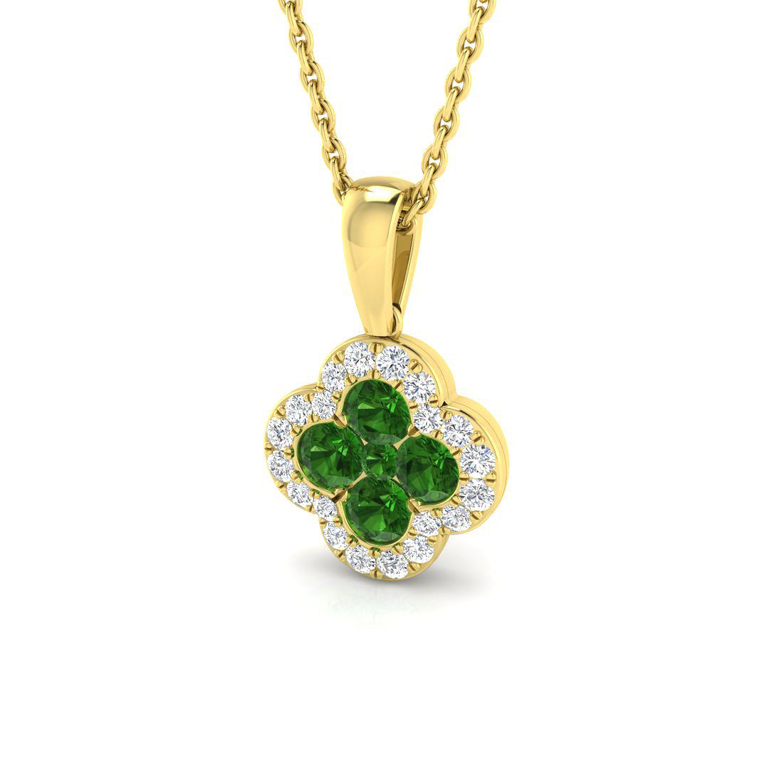 18ct Yellow Gold 0.55ct Tsavorite Pendant
