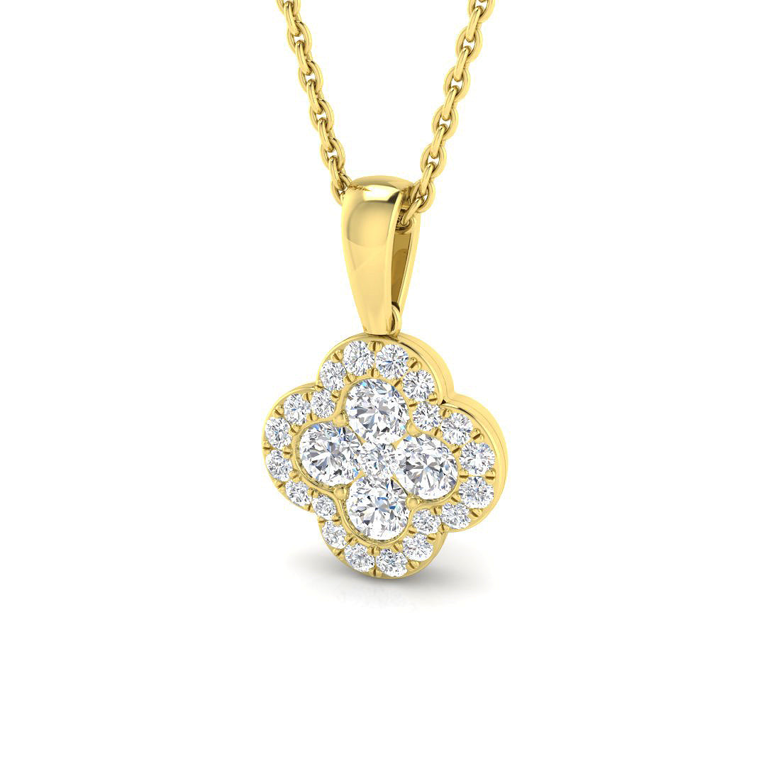 18ct Yellow Gold 0.51ct G SI2 Diamond Pendant