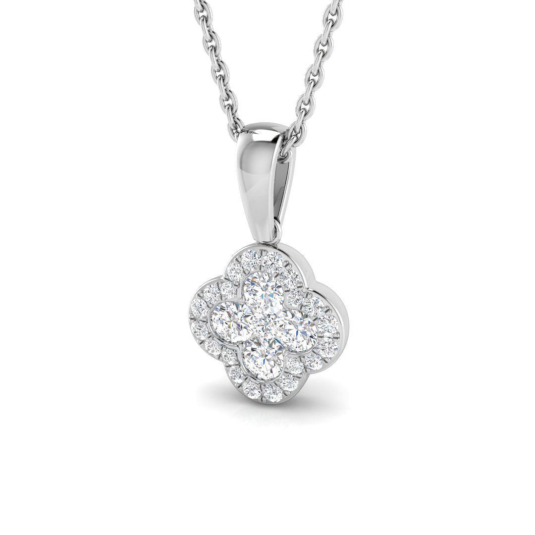 9ct White Gold 0.33ct G SI2 Diamond Pendant