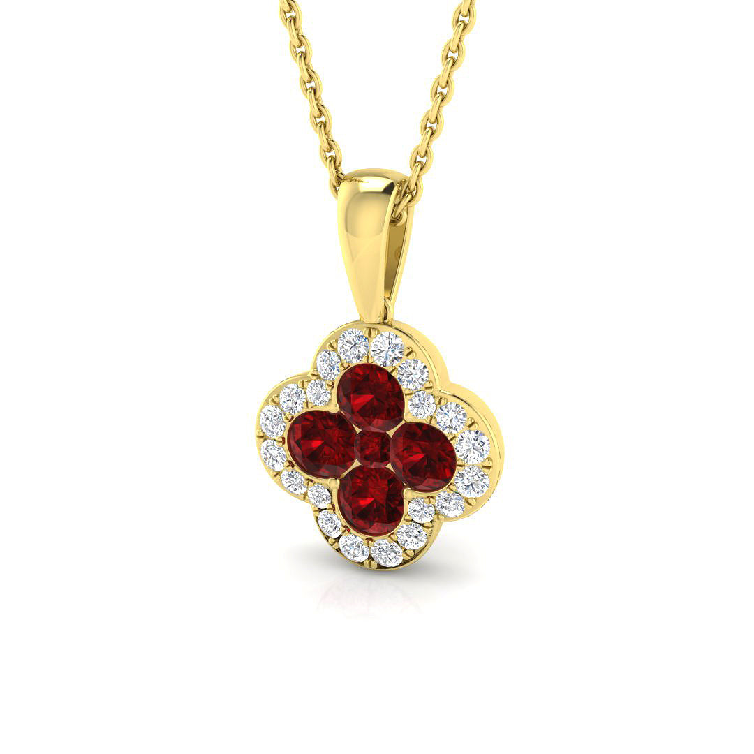 18ct Yellow Gold 1.00ct Ruby Pendant