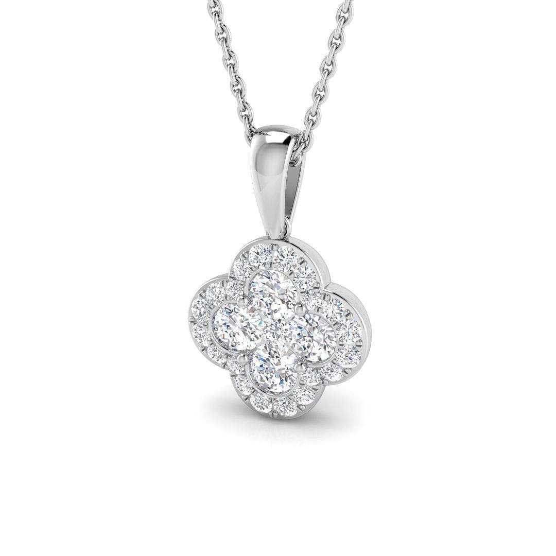 18ct White Gold 0.76ct G SI2 Diamond Pendant