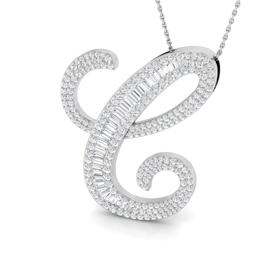 9ct White Gold 2.30ct G SI2 Diamond Pendant