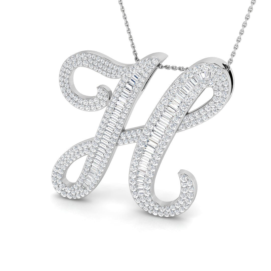 9ct White Gold 2.88ct G SI2 Diamond Pendant