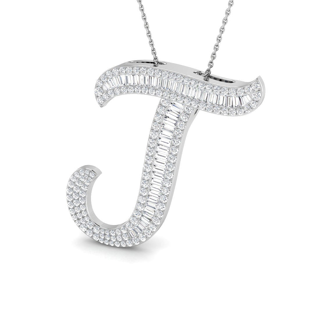 9ct White Gold 2.13ct G SI2 Diamond Pendant