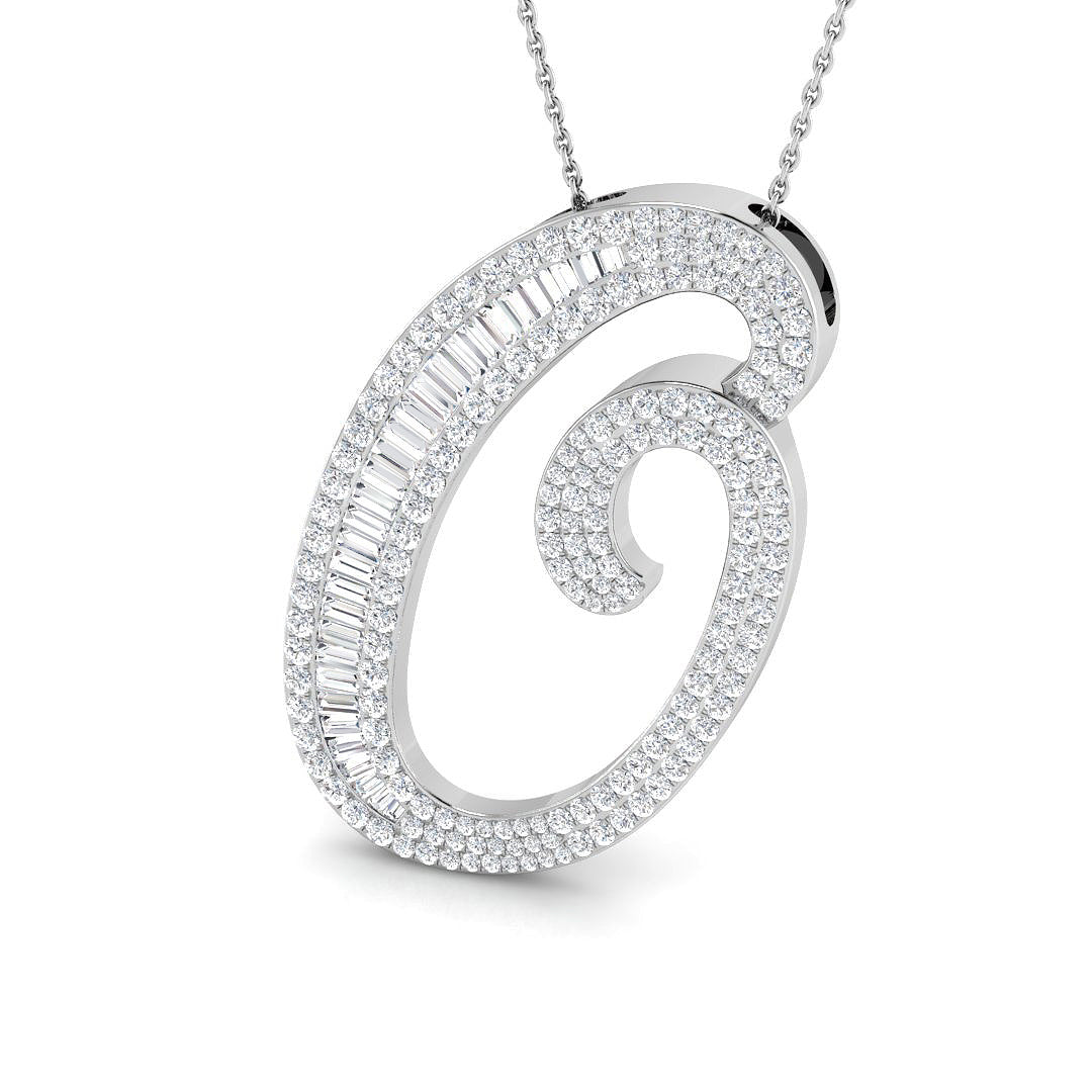 9ct White Gold 2.09ct G SI2 Diamond Pendant