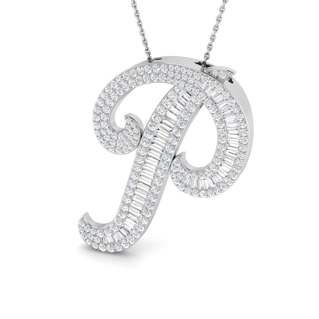 9ct White Gold 2.24ct G SI2 Diamond Pendant