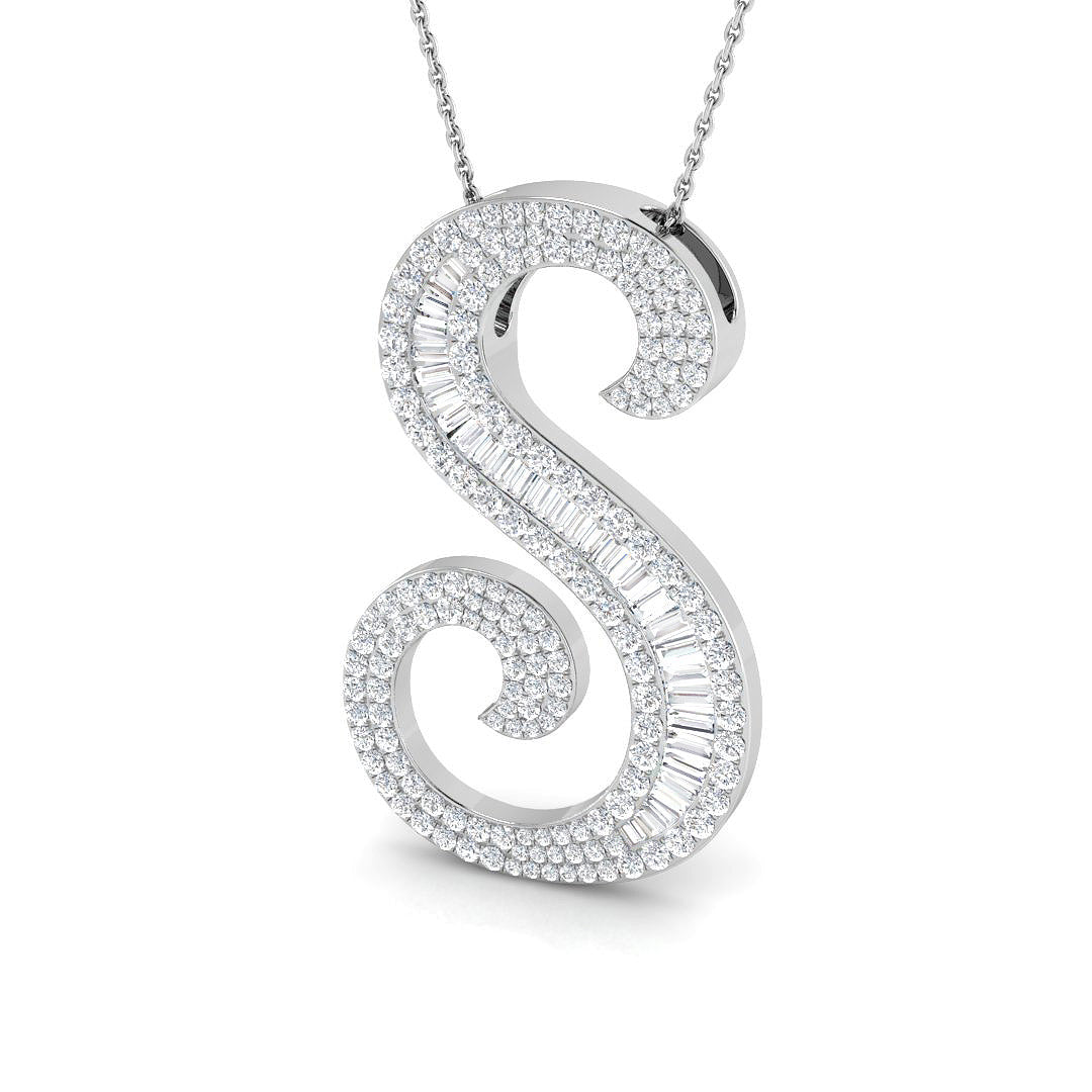 9ct White Gold 1.80ct G SI2 Diamond Pendant