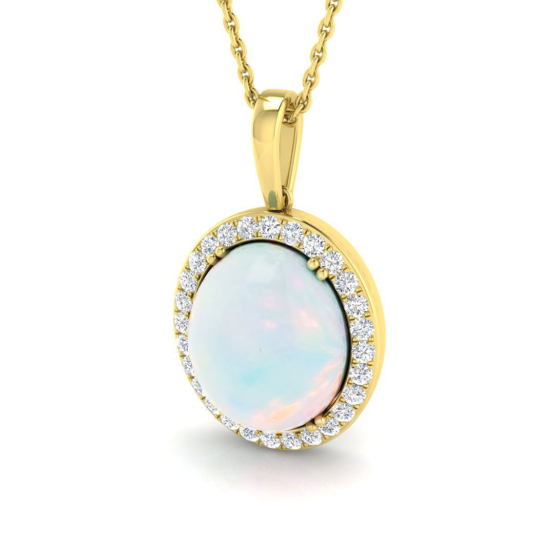 9ct Yellow Gold 3.35ct Opal Pendant