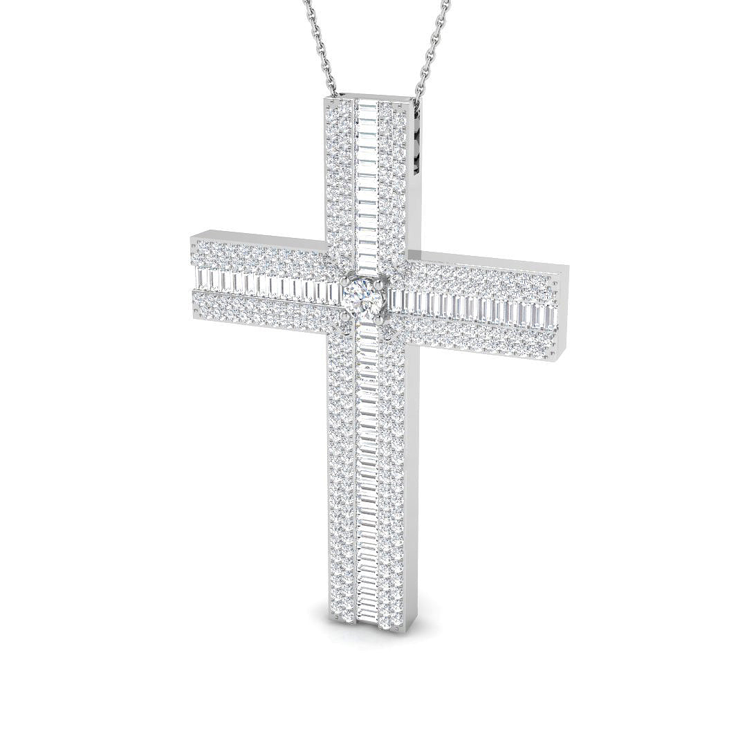 9ct White Gold 3.15ct G SI1 Diamond Pendant