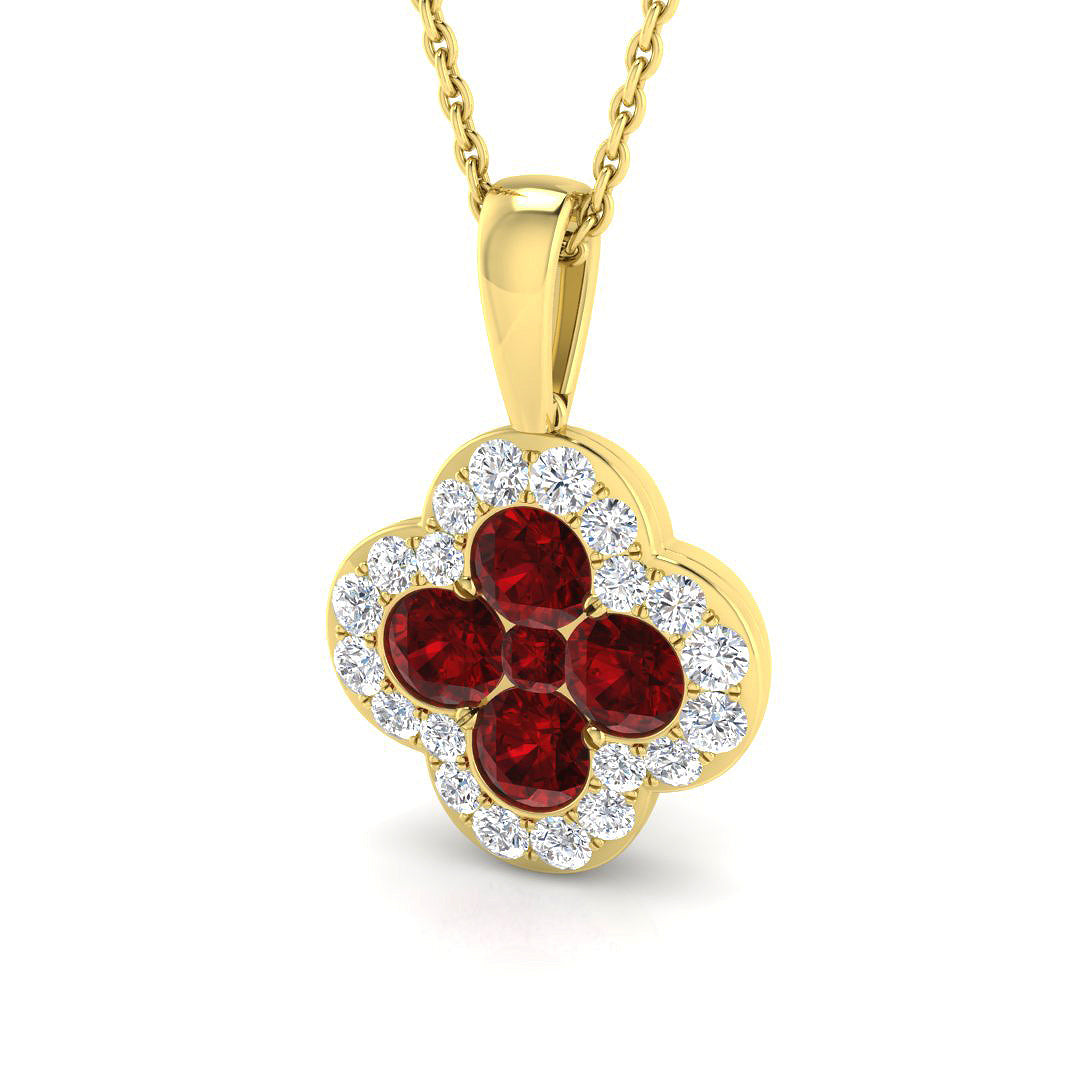 18ct Yellow Gold 1.48ct Ruby Pendant