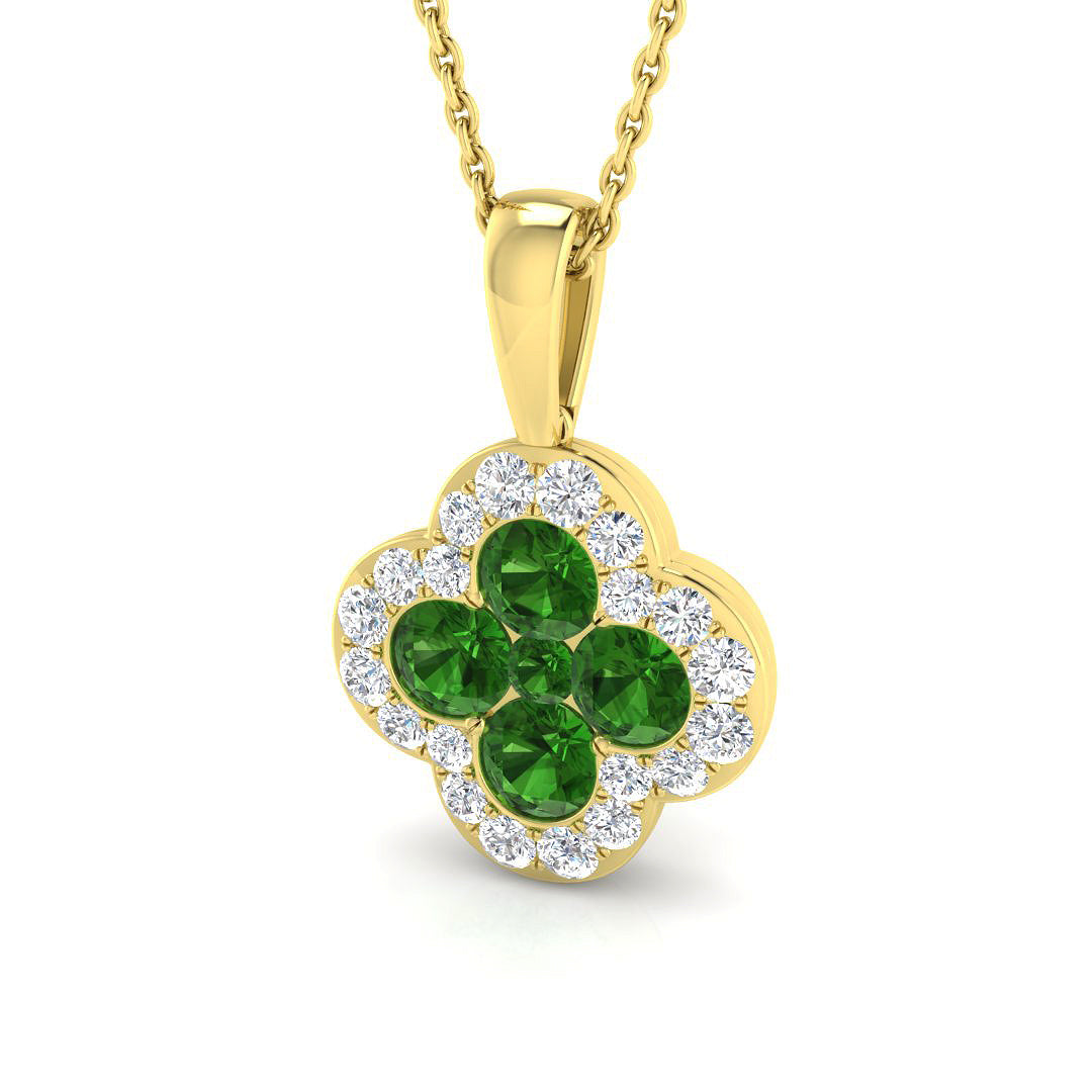 18ct Yellow Gold 1.41ct Tsavorite Pendant