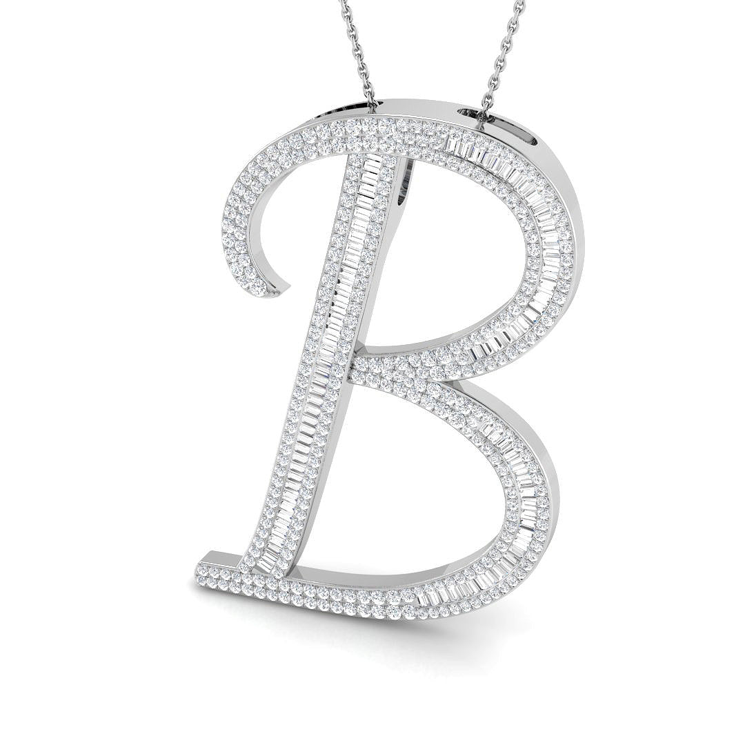9ct White Gold 1.93ct G SI2 Diamond Pendant