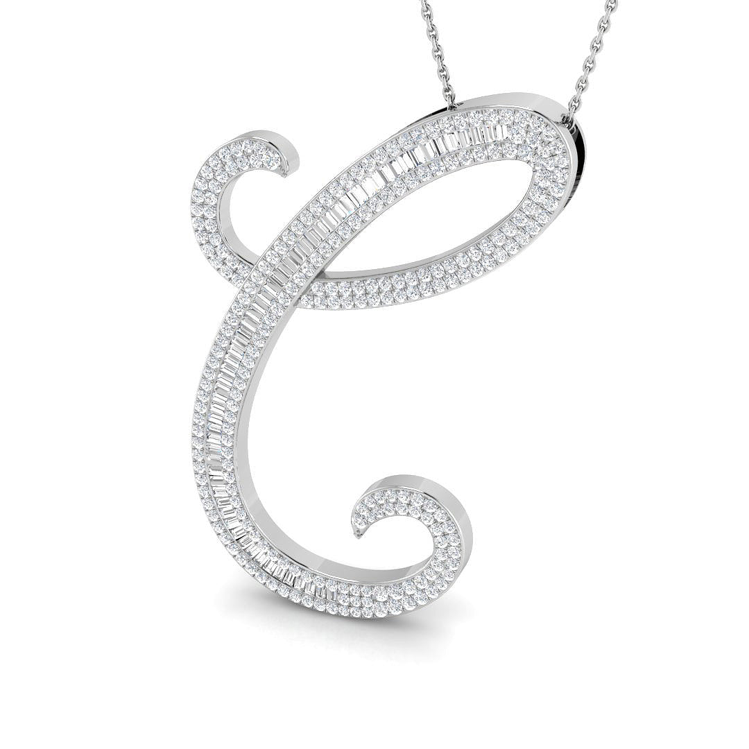 9ct White Gold 1.47ct G SI2 Diamond Pendant