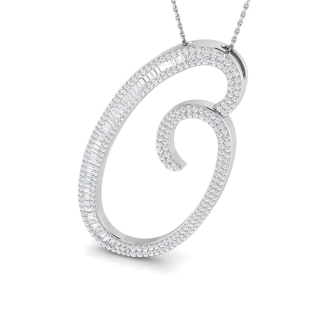 9ct White Gold 1.45ct G SI2 Diamond Pendant