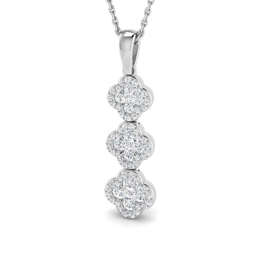 18ct White Gold 0.59ct G SI2 Diamond Pendant