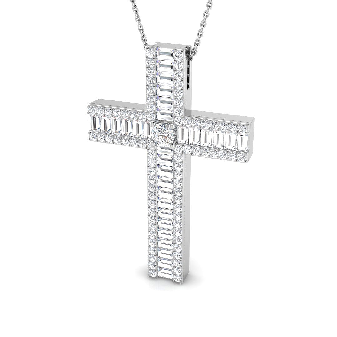 9ct White Gold 2.91ct G SI1 Diamond Pendant