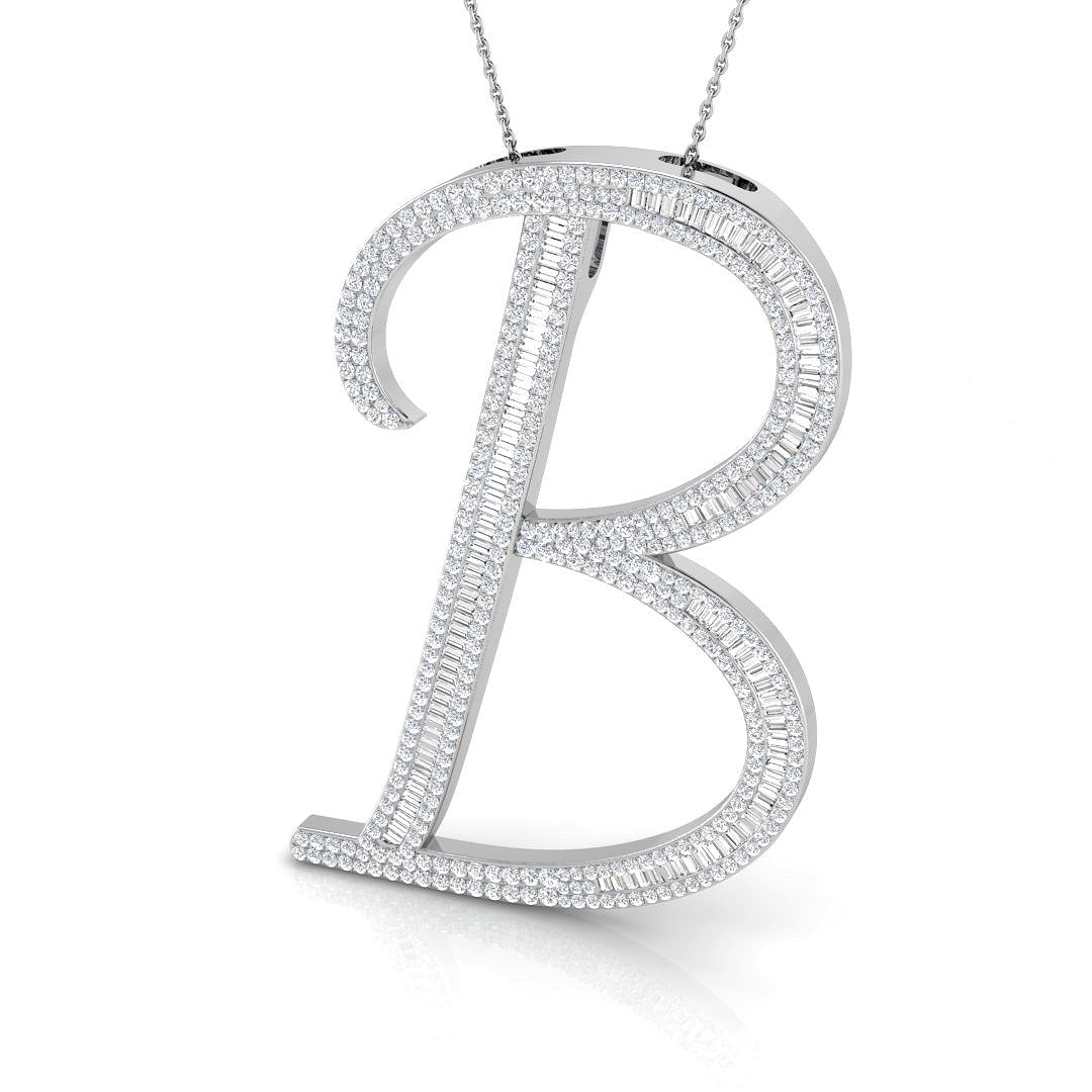 9ct White Gold 2.97ct G SI2 Diamond Pendant