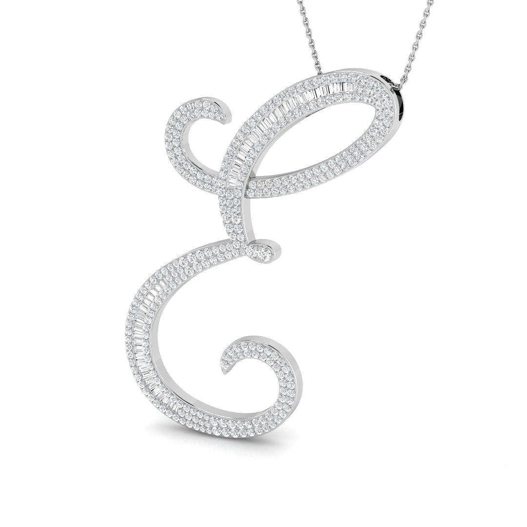 9ct White Gold 1.92ct G SI2 Diamond Pendant