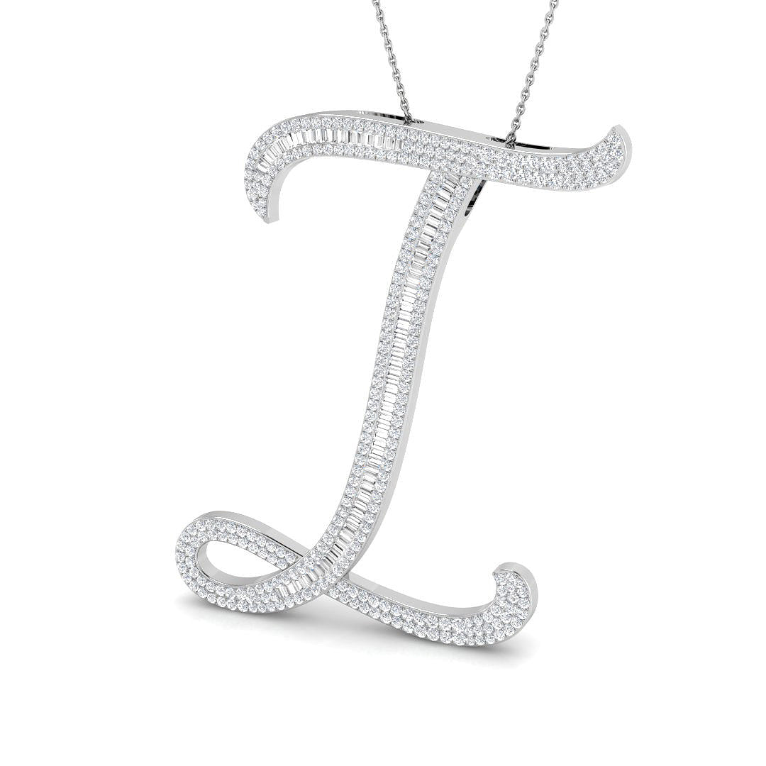 9ct White Gold 2.10ct G SI2 Diamond Pendant