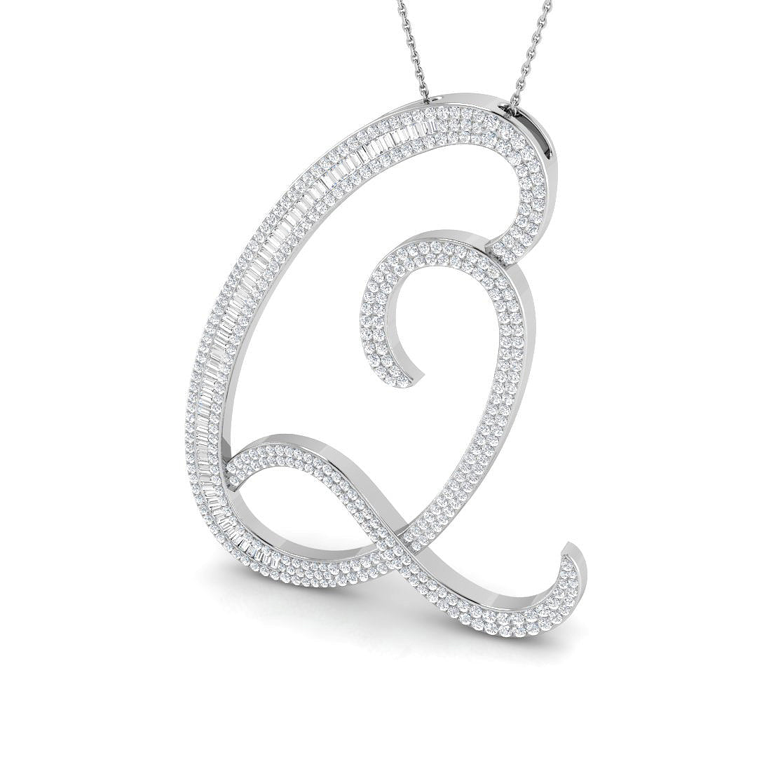 9ct White Gold 2.75ct G SI2 Diamond Pendant