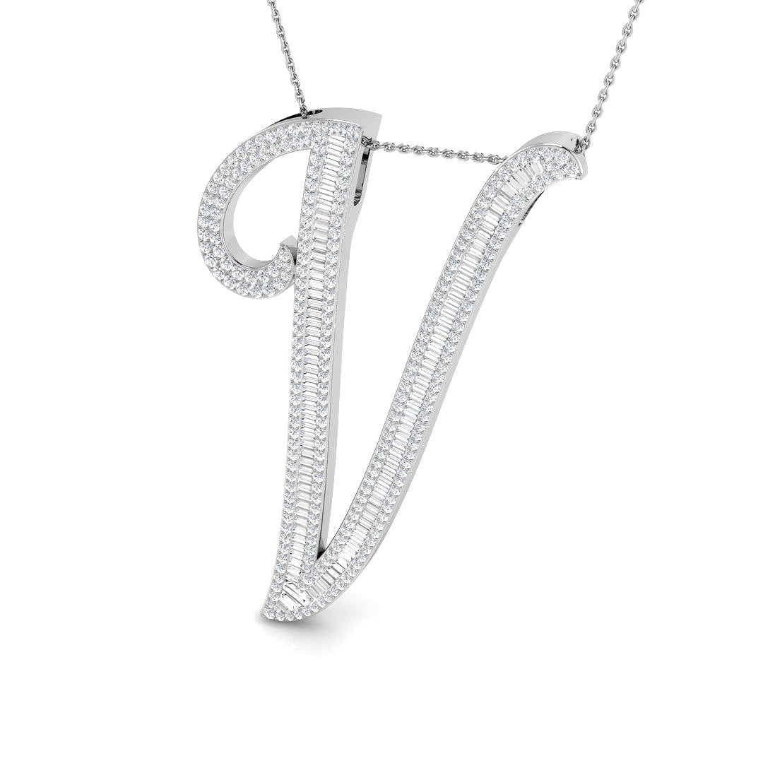 9ct White Gold 2.45ct G SI2 Diamond Pendant