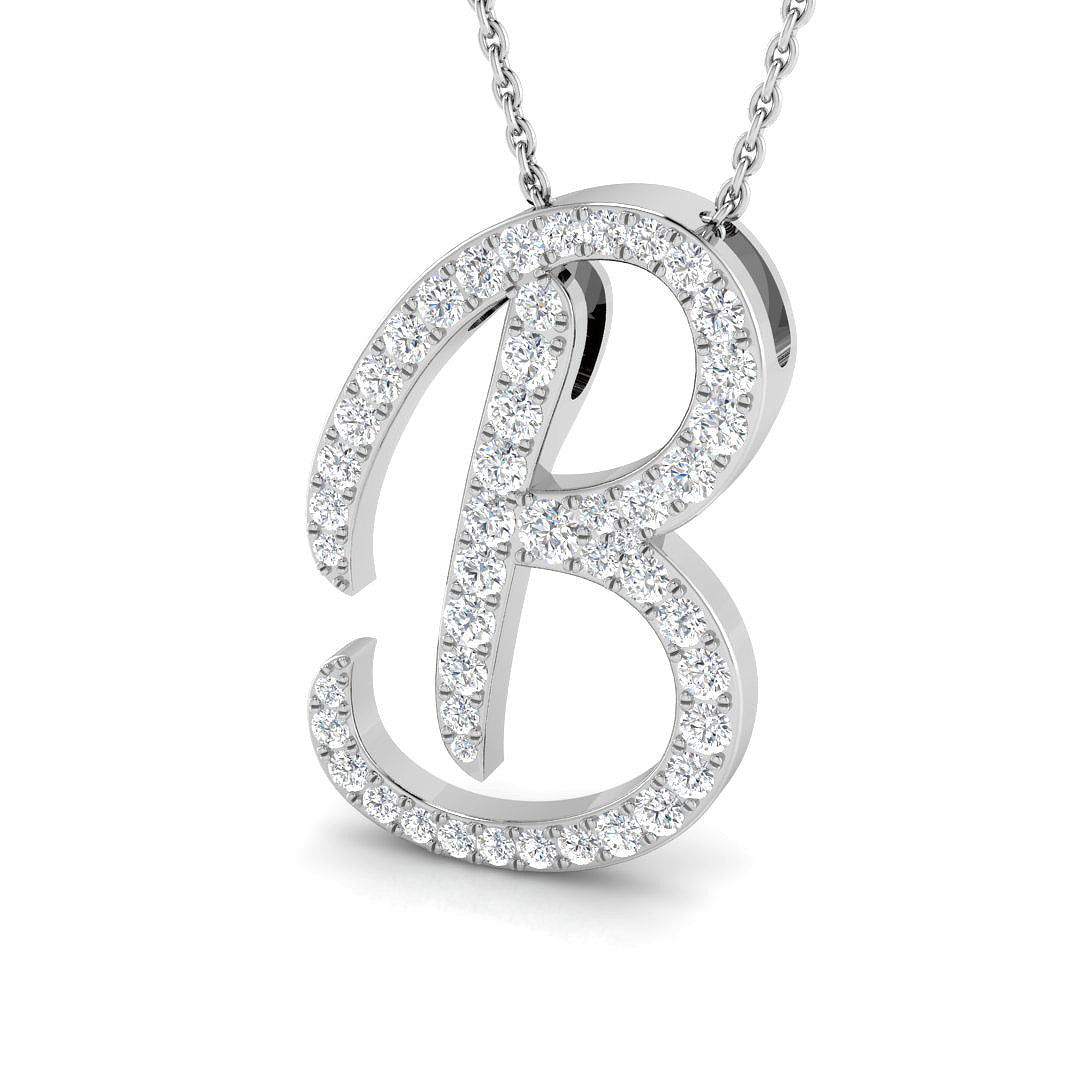 9ct White Gold 0.64ct G SI2 Diamond Pendant