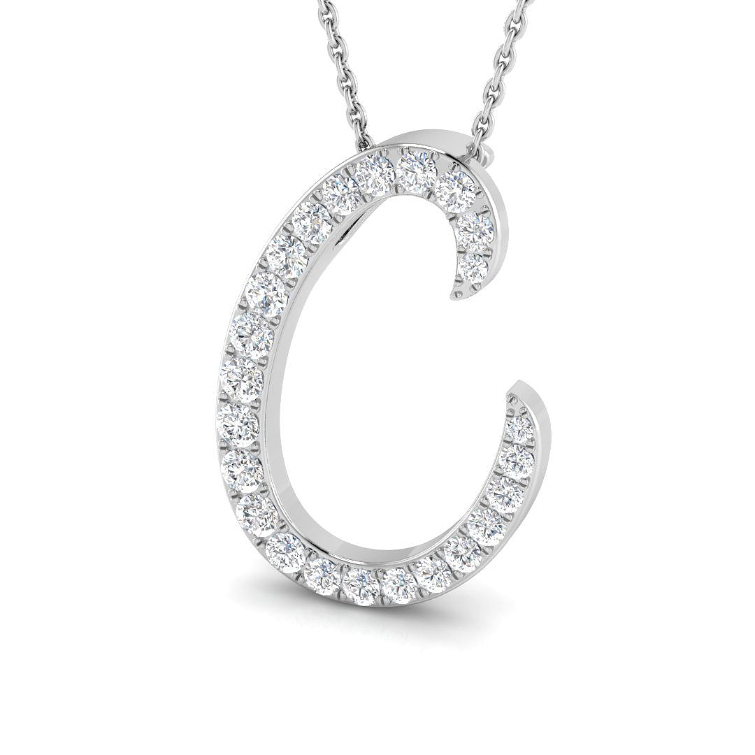 9ct White Gold 0.63ct G SI2 Diamond Pendant