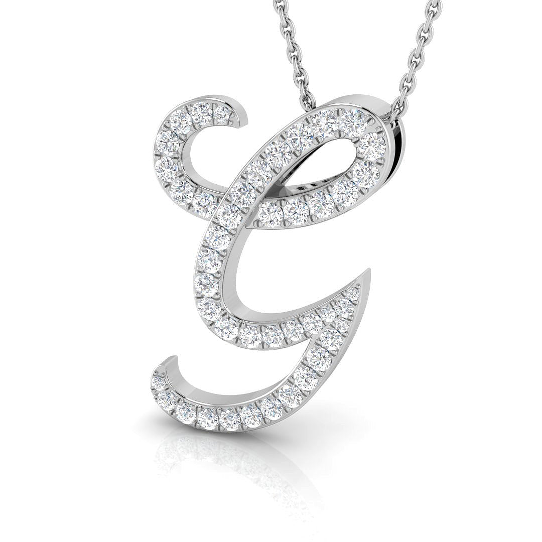 9ct White Gold 0.59ct G SI2 Diamond Pendant