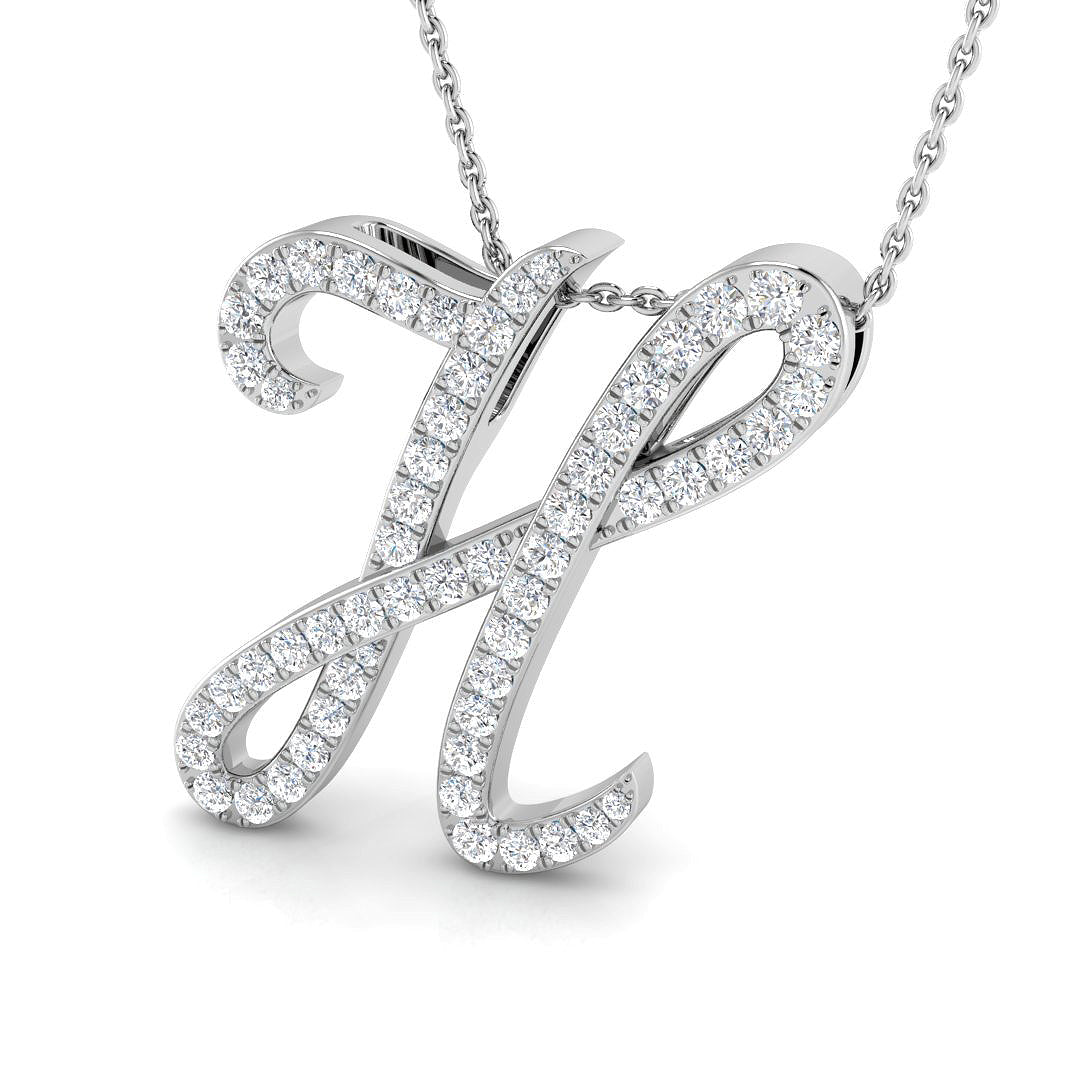 9ct White Gold 0.84ct G SI2 Diamond Pendant