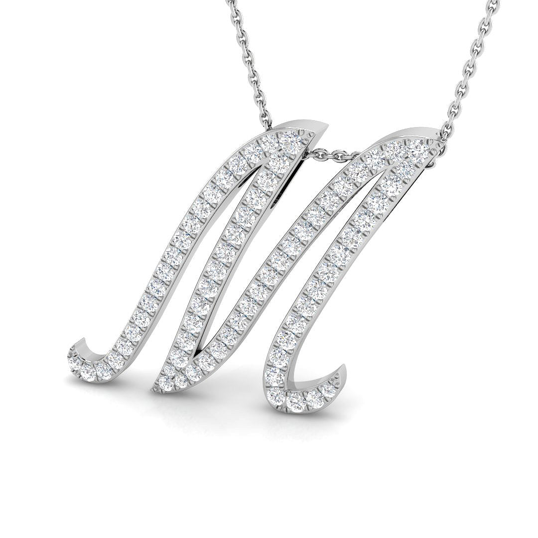 9ct White Gold 0.88ct G SI2 Diamond Pendant