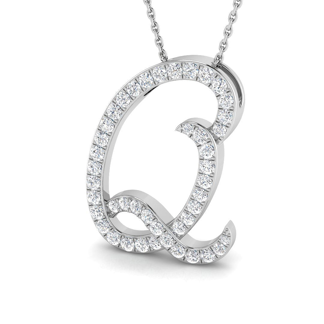 9ct White Gold 0.67ct G SI2 Diamond Pendant