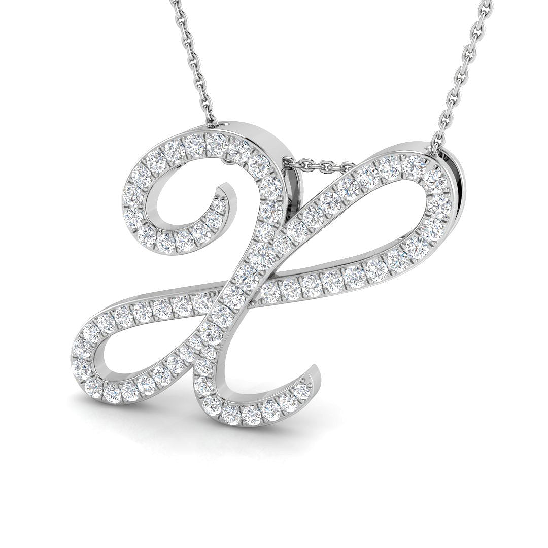 9ct White Gold 0.97ct G SI2 Diamond Pendant