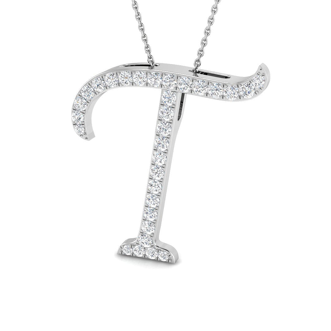 9ct White Gold 0.86ct G SI2 Diamond Pendant