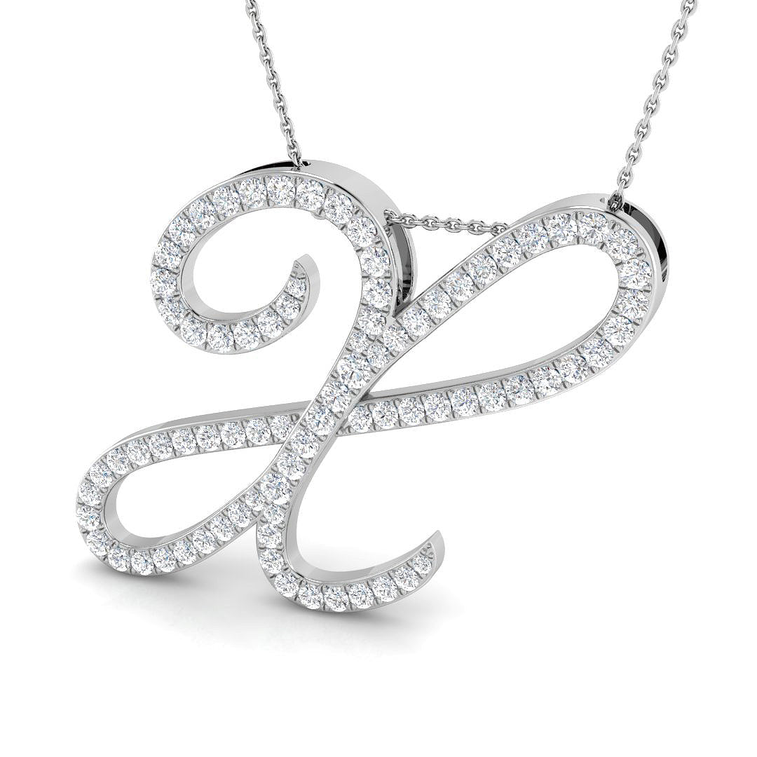 9ct White Gold 1.87ct G SI2 Diamond Pendant