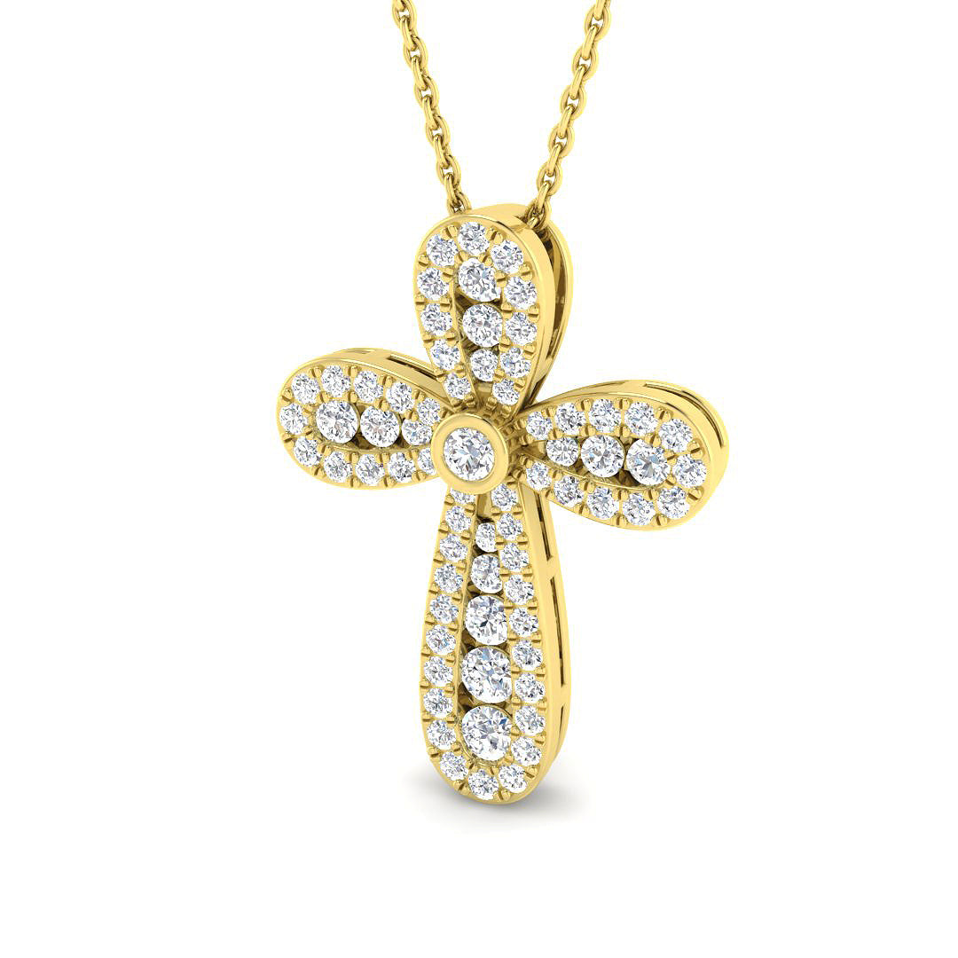 9ct Yellow Gold 0.85ct G I1 Diamond Pendant