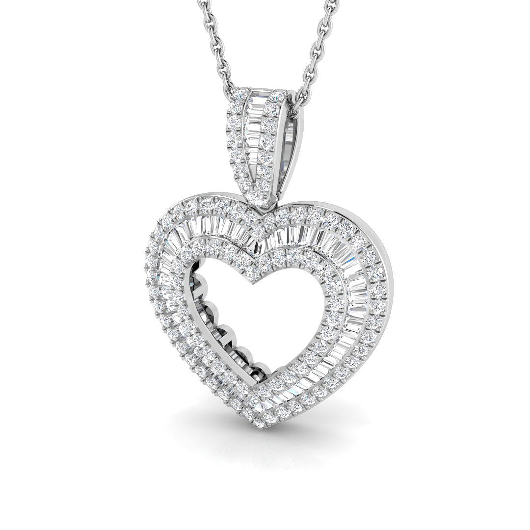 9ct White Gold 0.62ct G SI2 Diamond Pendant