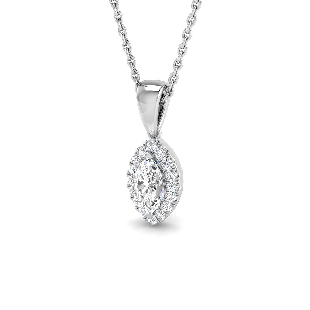 18ct White Gold 0.34ct G SI2 Diamond Pendant