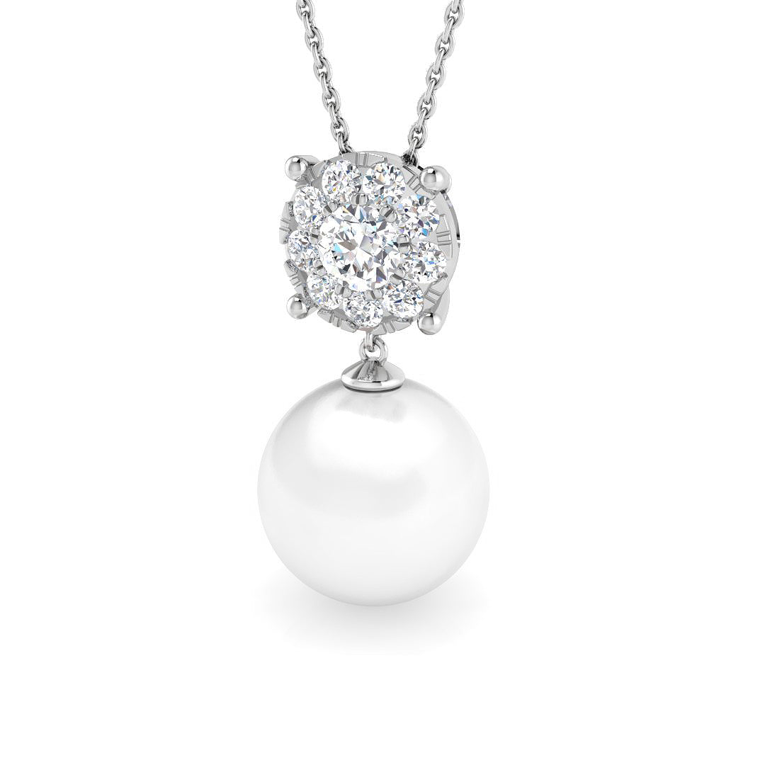 9ct White Gold 7.82ct Pearl Pendant