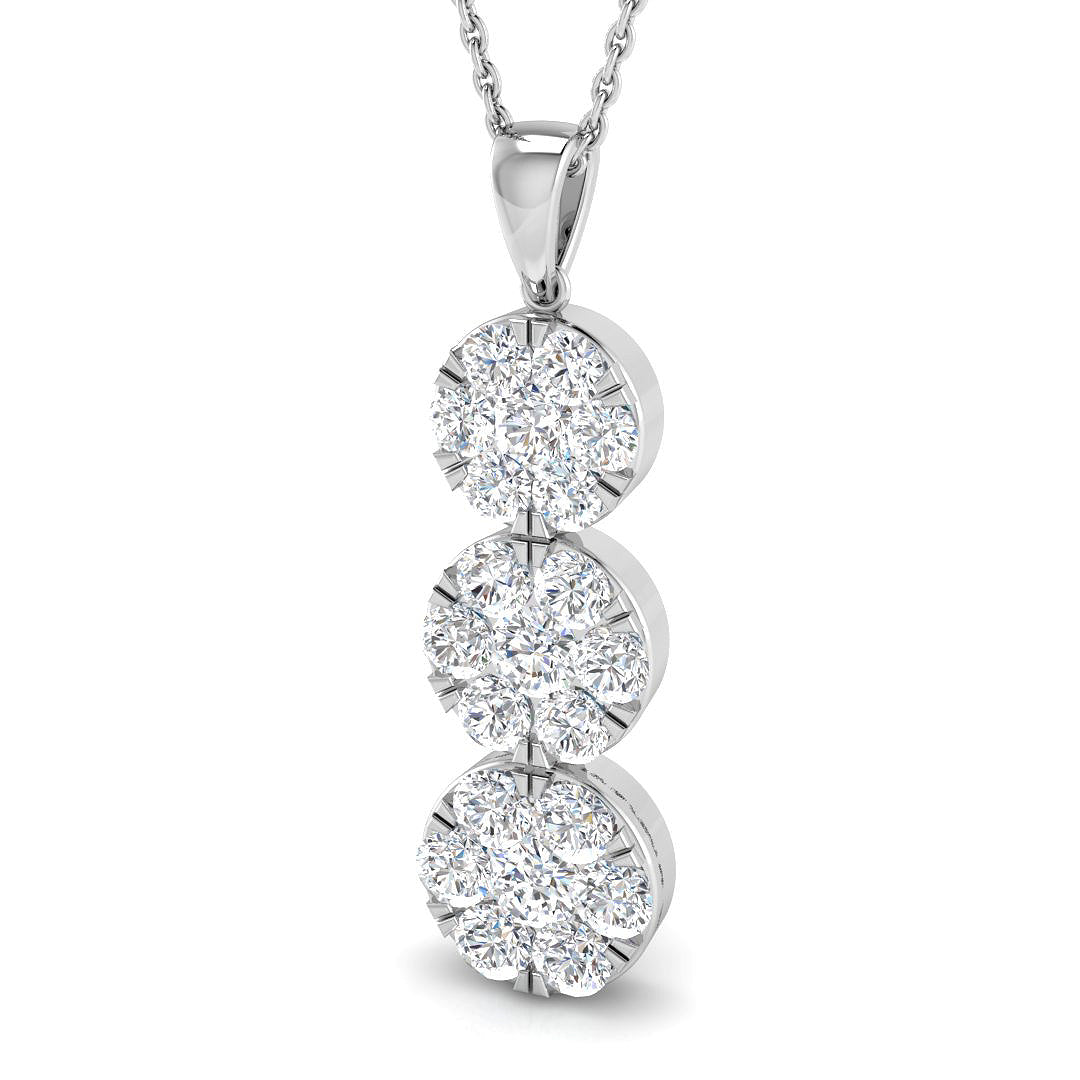 18ct White Gold 1.55ct G SI2 Diamond Pendant