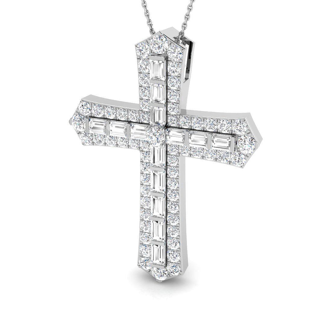 9ct White Gold 4.19ct G SI2 Diamond Pendant