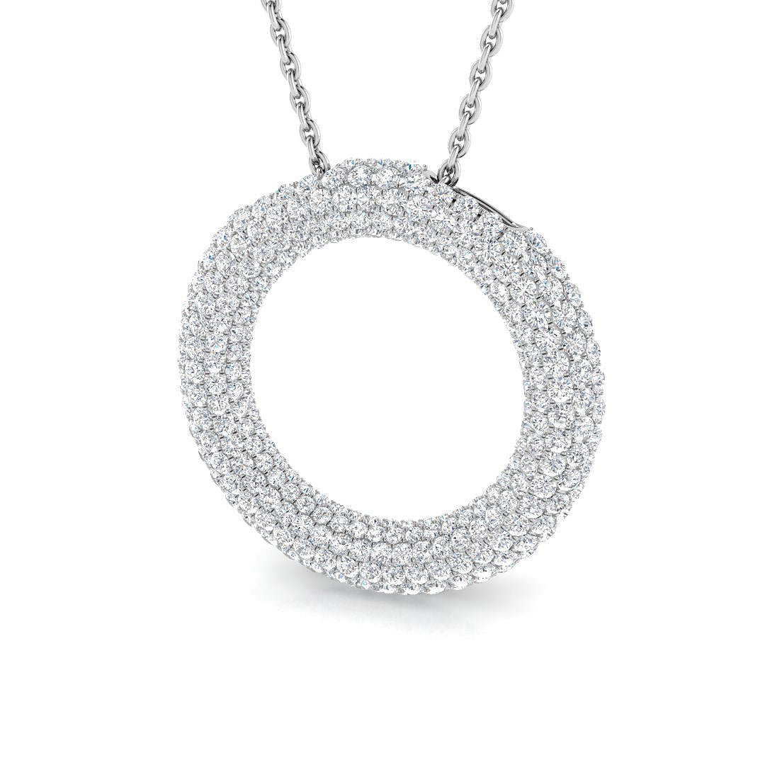 18ct White Gold 0.90ct G SI2 Diamond Pendant