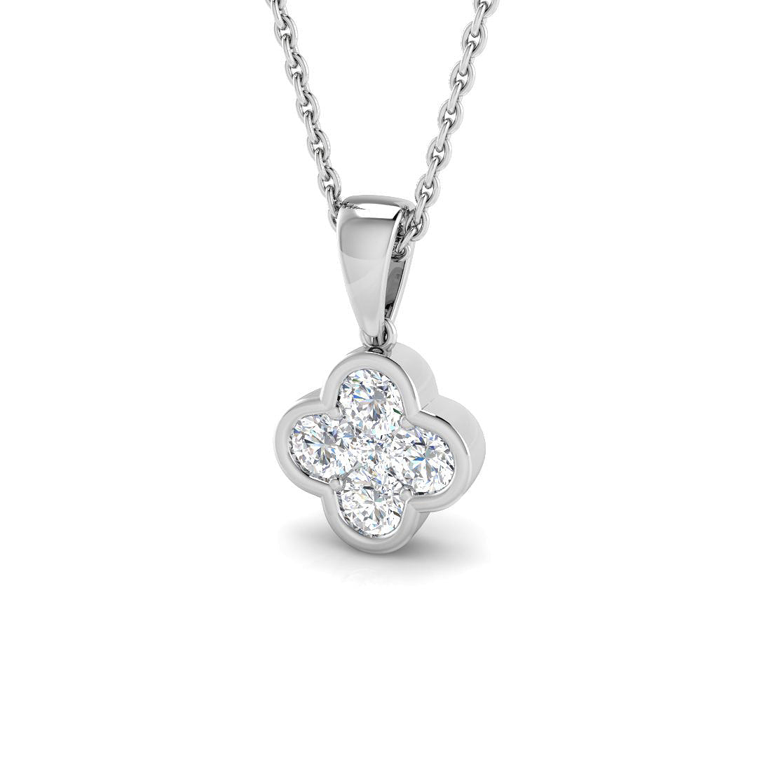 18ct White Gold 0.43ct G SI2 Diamond Pendant