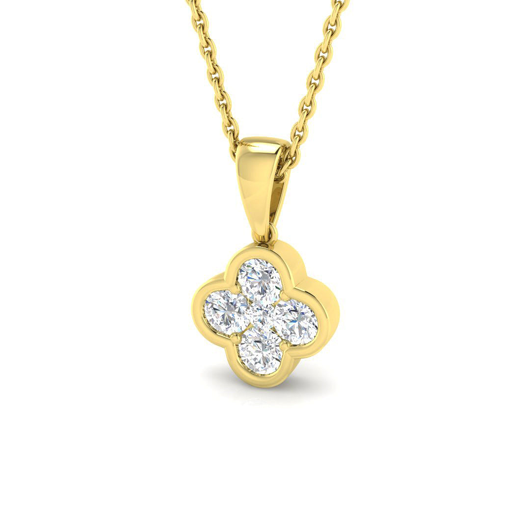 9ct Yellow Gold 0.43ct Laboratory Grown CVD Pendant