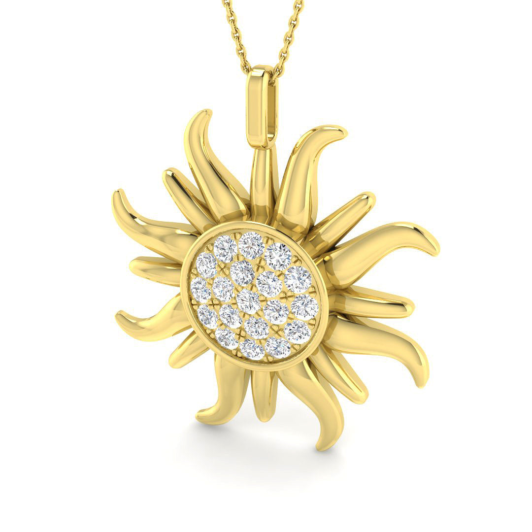9ct Yellow Gold 1.23ct G SI2 Diamond Pendant