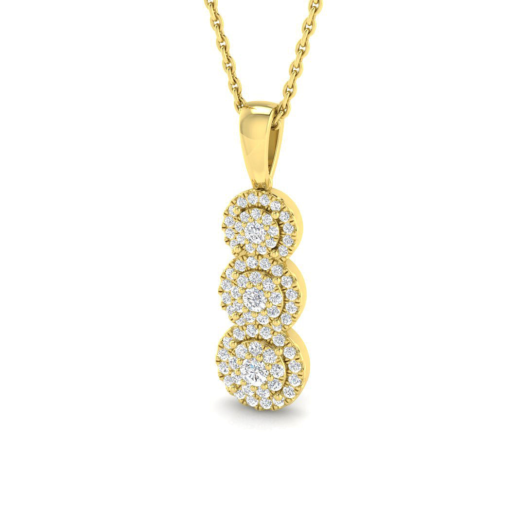 18ct Yellow Gold 0.33ct G SI2 Diamond Pendant