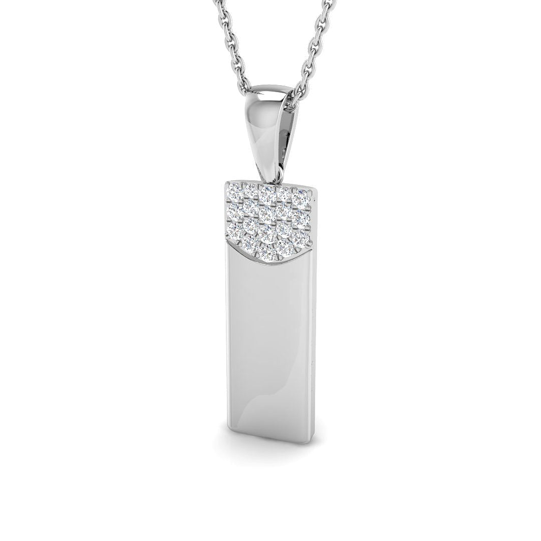 18ct White Gold 0.13ct G SI2 Diamond Pendant